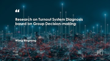 CONF-SPML 2023—Research on Turnout System Diagnosis based on Group Decision-making