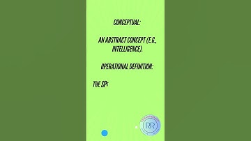 operational vs conceptual definition