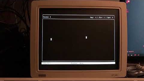 DEC VT320 + Ubuntu VM Python snake game (curses)