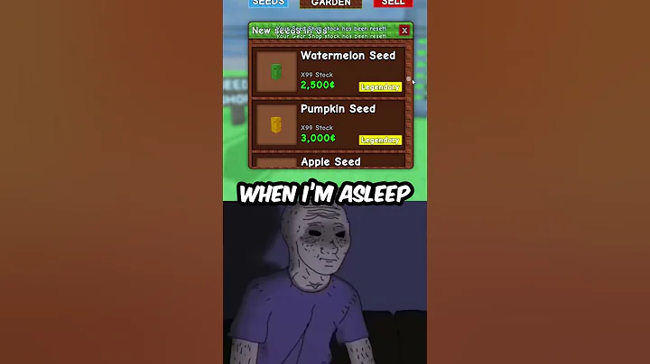 Grow A Garden Stock When Asleep Vs Awake 😭