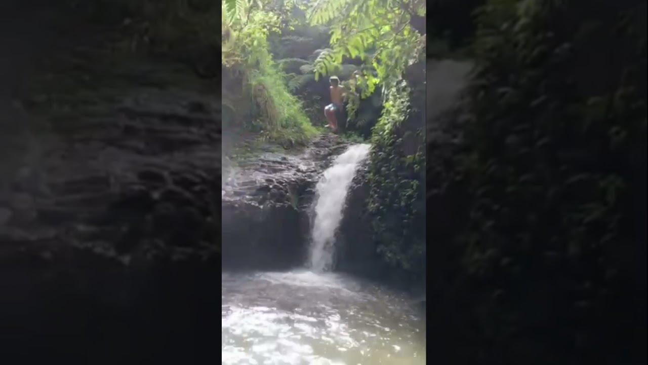Waterfall Jumping after hike in Hawaii (not gonna drop the name out of respect for dakine, iykyk)