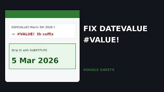 Details How to Fix DATEVALUE Returning #VALUE! in Google Sheets Update