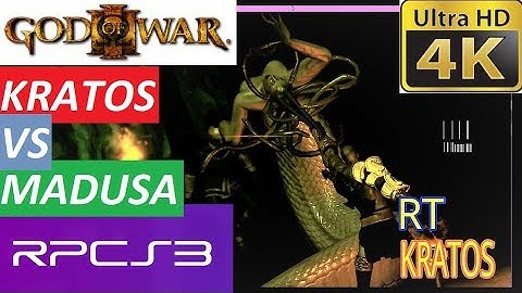 RPCS3 PS3 EMULATOR GOD OF WAR 3 KRATOS VS MADUSA FULL BOSS FIGHT 4K.