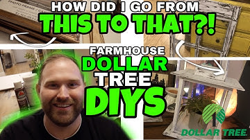Dollar Tree Farmhouse DIYS - Window Frame and Small Lantern