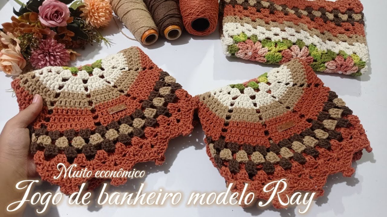 💥1/5 Lindo jogo de banheiro/O RESULTADO me surpreendeu//modelo RAY#croche #jogodebanheirocroche