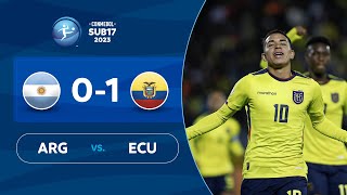 ARGENTINA vs. ECUADOR [0-1] | RESUMEN | CONMEBOL SUB17 2023
