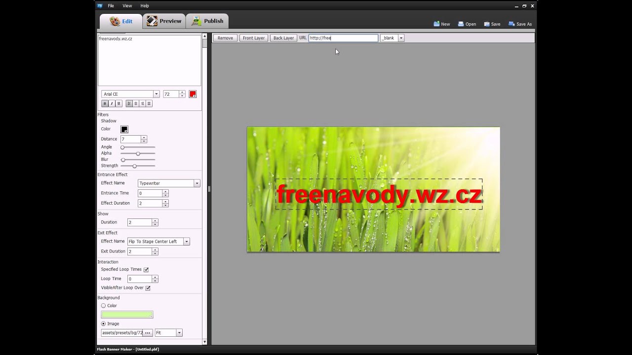 Flash Banner Maker 1 0 Vytvoreni Banneru Create Banner Youtube