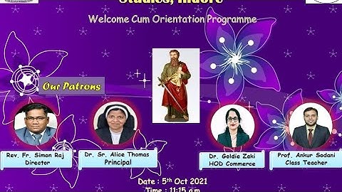 Welcome Cum Orientation Day Program - Day 1