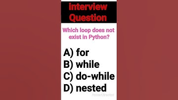 Which loop does not exist in Python? #shorts #python