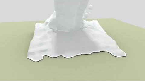 Fluid simulation 1 fluid inflow - Blender 2.47