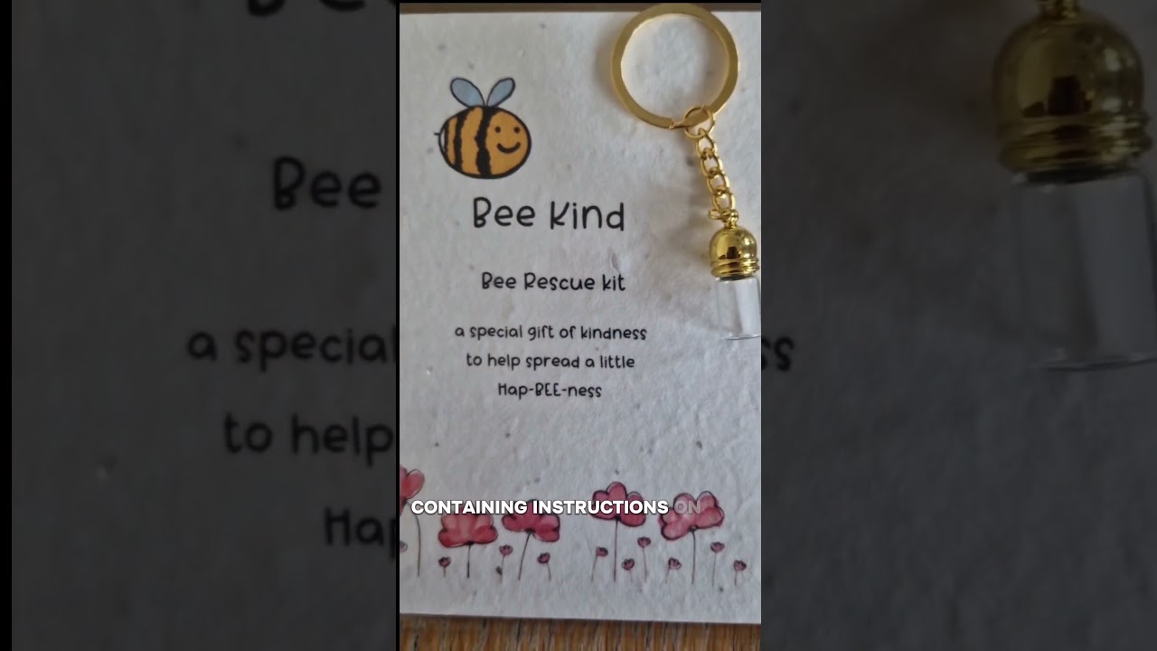 A gift for nature lovers.The "Bee Kind" bee rescue kit. 