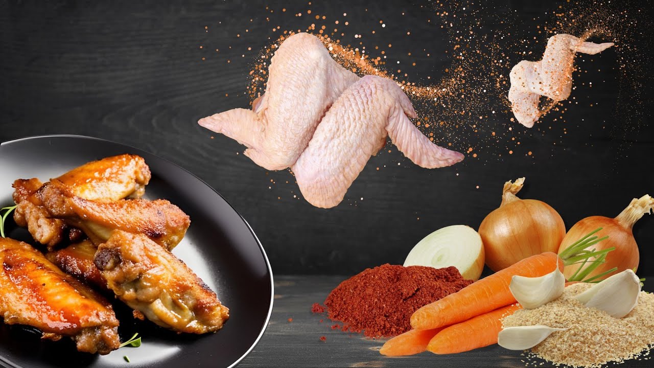 Flying chicken wings oven baked Easy cooking Satisfying cooking