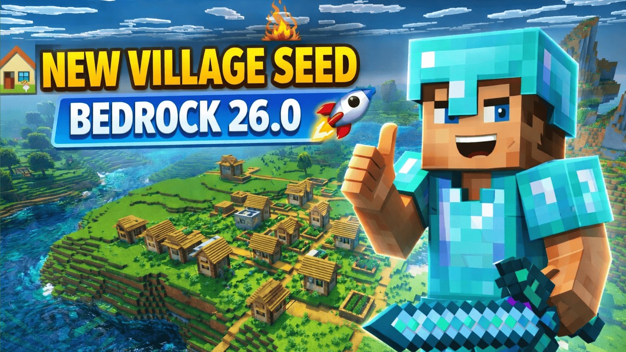 🔥 TOP Village Seed for Survival – Bedrock 26.0 ⚡ - YouTube