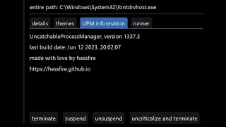 UncatchableProcessManager (UPM) is a scary nightmare for malwares