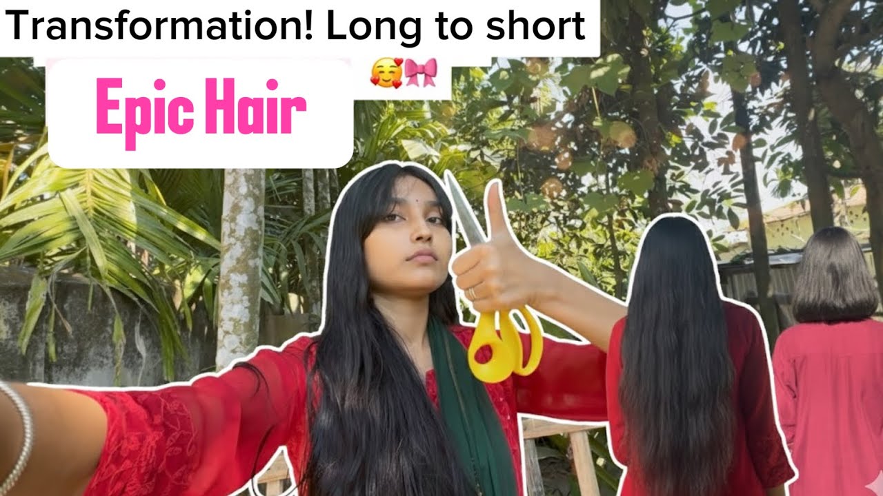 Aaj meine apne long hair ko finally short karli 😌