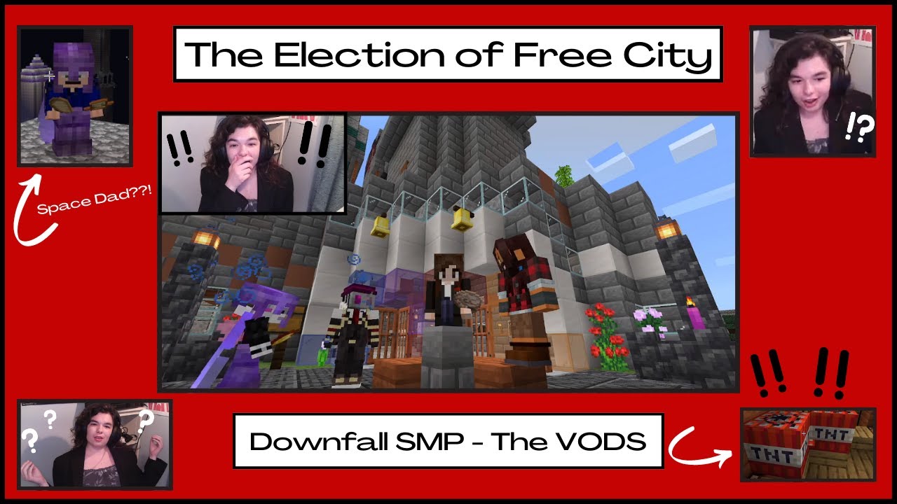 Girl runs for president of Free City - (Downfall SMP VOD) (Minecraft ...