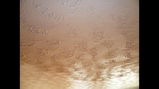 Patching Artex Swirl / Scroll Texture Ceiling Pattern with a Stipple Brush screenshot 5