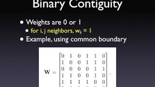 Spatial Contiguity Weights