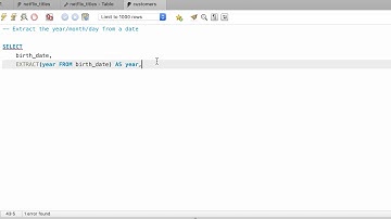 MySQL Practice - Extract Date(Year, Month, Day): EXTRACT()