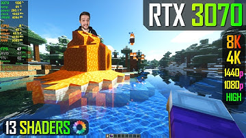 RTX 3070 - Minecraft + Shaders at 1080p, 1440p, 4K and 8K!