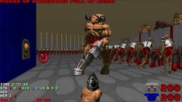 Doom 2 Cybercontrol Level 13 UV with 104% in 15:54