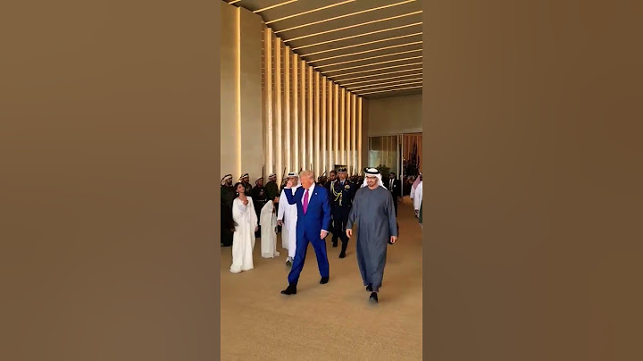 جانب من استقبال  رئيس دولة ‎#الإمارات الشيخ محمد بن زايد للرئيس الأمريكي دونالد ‎#ترامب