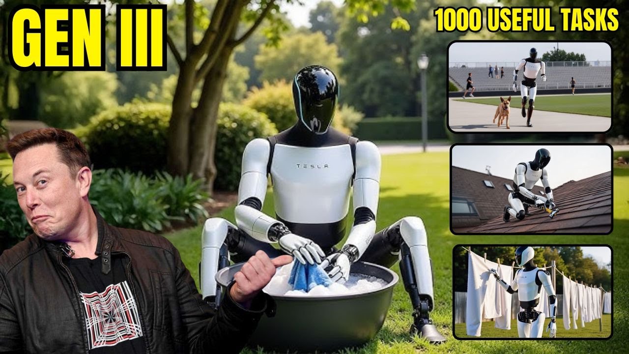 Just Happened! Elon Musk Unveils Tesla Bot Gen 3 With 1000 Useful Tasks By 2025