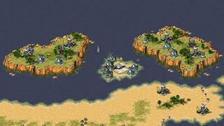 red ALert 2 |  Pacific Rim Map | 7 vs 1 | France Cannon