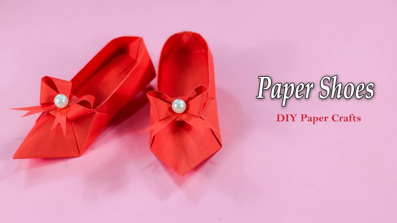 Origami Shoes DIY Tutorial Paper Craft Paper Folding Crafts Shoe