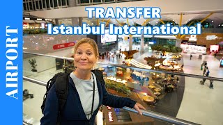 TRANSFER AT ISTANBUL International Airport in Turkey  How to walk to a connection flight