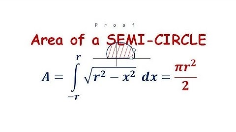 Calculus approach to Area of Semi-circle 