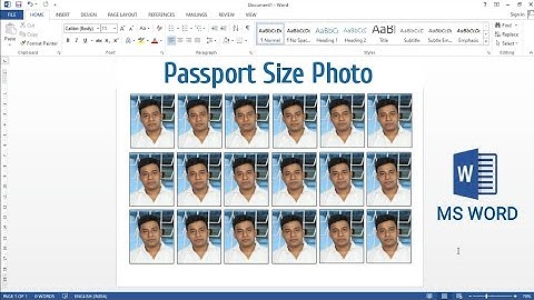 How to Create Passport Size Photo in Microsoft Word | Passport Size Photo in Word