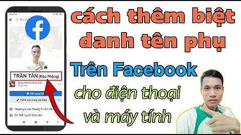 Đổi biệt danh trên facebook