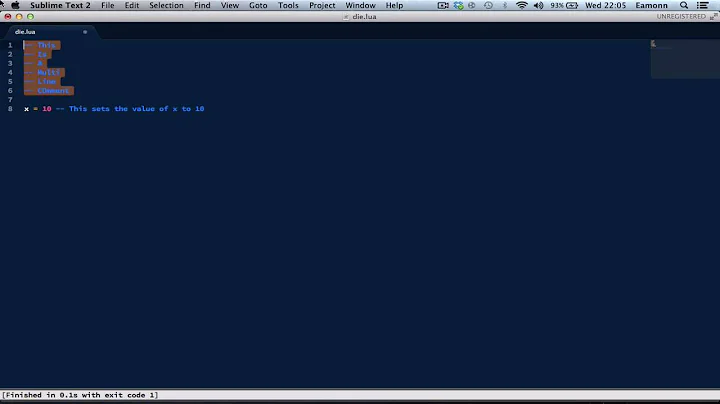 Lua Programming Tutorial #9: Comments