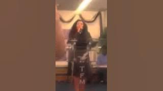 Minister Chaurita Dawson-Herring preaching 