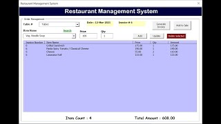 Restaurant Management System in Excel screenshot 4