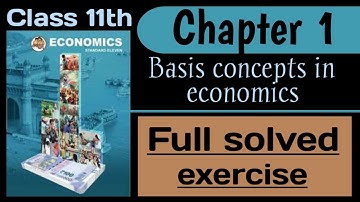 11th Economics chapter 1 | Basic concepts in economics | Q.5 in part 2 video link in description