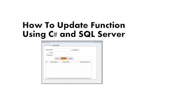 C# (Tagalog) Howto Update function using C# and SQL Server Part 3.