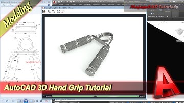 3D Hand Grip Design | Autocad Modeling Tutorial | Practice Exercise 49
