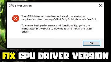 FIX COD Modern Warfare 2 - GPU Driver Version Error | Driver Does Not Meet Minimum Requirements