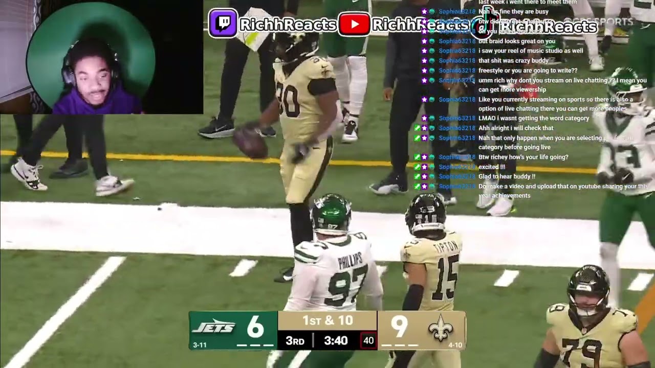SHOUGH SHOW!! RichhReacts To Jets vs Saints Full Game Highlights