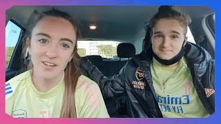 VLOG  | Pre-match meal and game day with Arsenal ⚽️ | Lisa Evans & Vivianne Miedema
