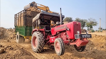 Jcb 3dx Eco Machine Loading Red Mud In Mahindra 475 DI Tractor  | Jcb Video | Jcb Machine