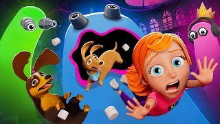 RAiNBOW GHOSTS 2 - DOG RESCUE!!  Adley follows Mom back inside the Portal House to save our pet dogs