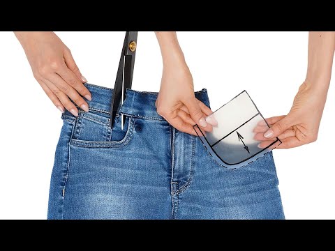 Amazing sewing trick how to upsize jeans in the waist!