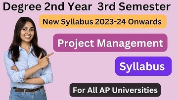 Degree semester-3 Project Management new syllabus Degree 3rd sem course 2024 #honours_2nd_year