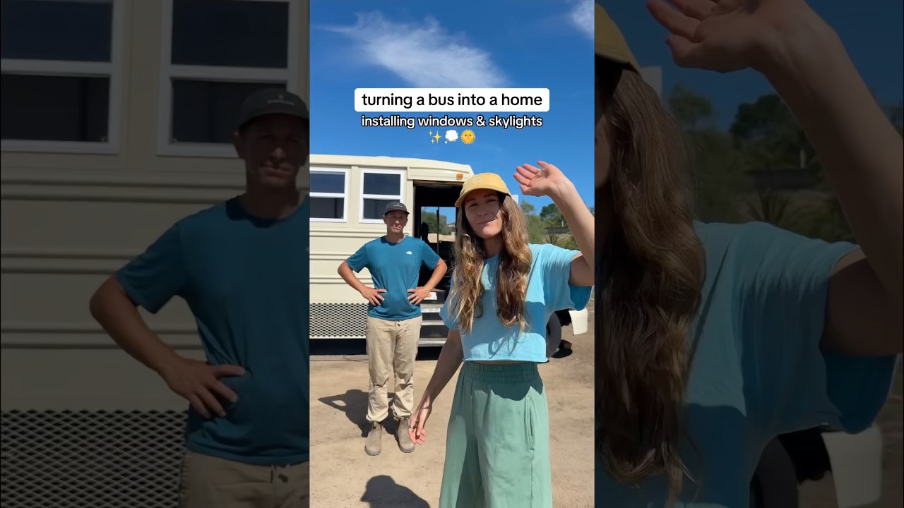 Turning a Bus into a Home🚌 Part 4 Skylights & Fans