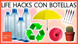 Los mejores 5 LIFE HACKS con BOTELLAS de PLÁSTICO 🍶 Trucos con Botellas en Hacking Life