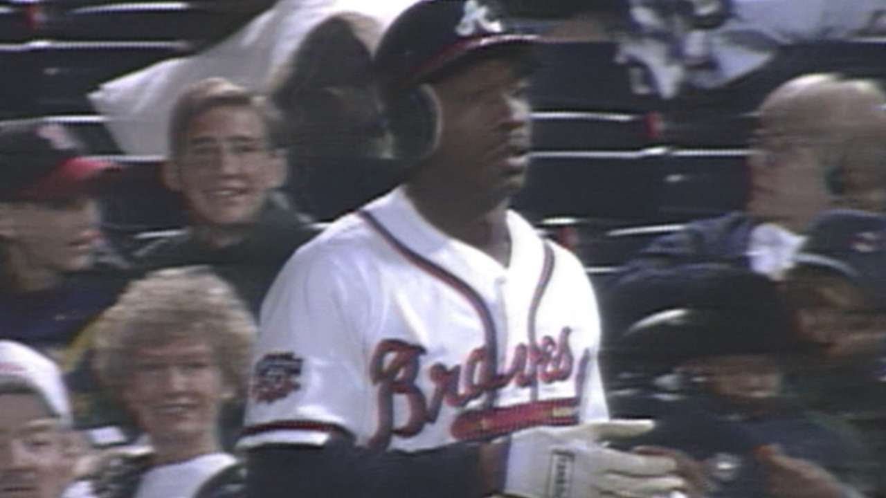 Kenny Lofton ASCENDS the fence to rob B.J. Surhoff of a home run 