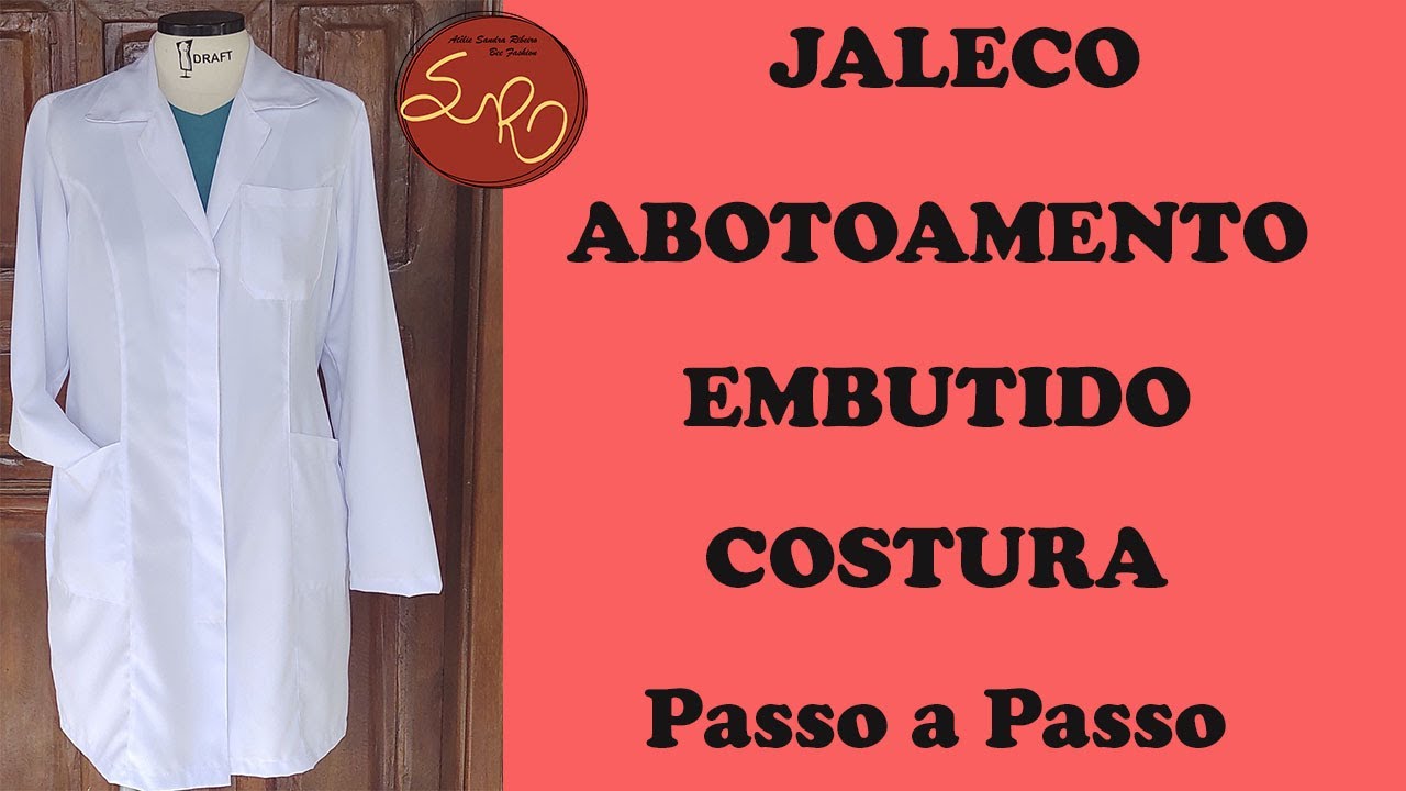 Costura, Jaleco Abotoamento Embutido (Passo a Passo)